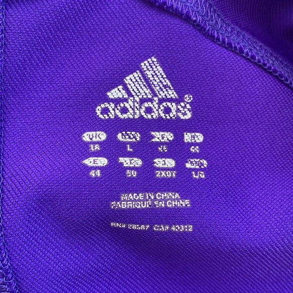 Adidas Climalite Purple Mock Neck Zip Up Training Jacket - Picture 10 of 11